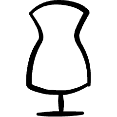 Clothes Design Mannequin Icon from Freehand Set