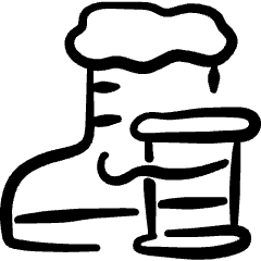 Clothes Design Thread Boots Icon from Freehand Set