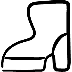 Footwear Boots Cowboy Icon from Freehand Set