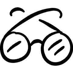 Glasses Circle Icon from Freehand Set