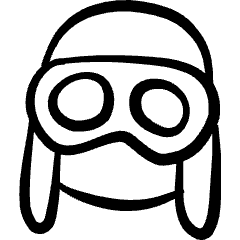 Hat Aviator Icon from Freehand Set