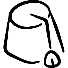 Hat Fez Icon from Freehand Set