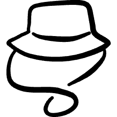 Hat Fisherman Icon from Freehand Set