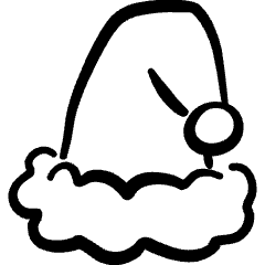 Hat Santa Icon from Freehand Set