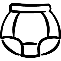 Underwear Bloomer Pumpkin Short Icon from Freehand Set