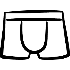 Underwear Shorts Male Icon from Freehand Set