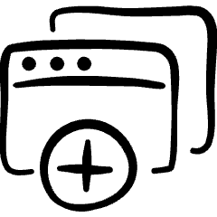 App Window Add Icon from Freehand Set