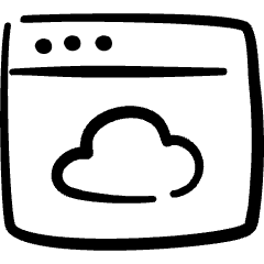 App Window Cloud Icon from Freehand Set