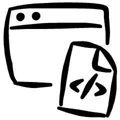 App Window Code Icon from Freehand Set