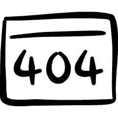 App Window Error 404 Icon from Freehand Set
