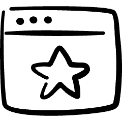 App Window Favorite Star Icon from Freehand Set