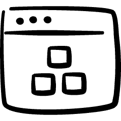 App Window Module Icon from Freehand Set