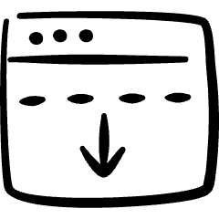 App Window Move Down Icon from Freehand Set