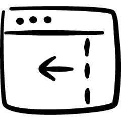 App Window Move Left Icon from Freehand Set