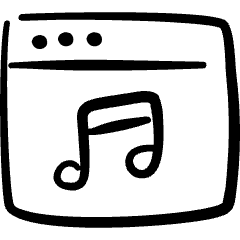 App Window Music Icon from Freehand Set
