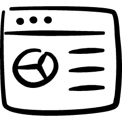 App Window Pie Chart Icon from Freehand Set