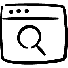 App Window Search Icon from Freehand Set