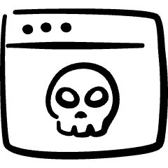 App Window Skull Icon from Freehand Set