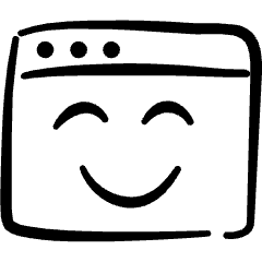 App Window Smiley Icon from Freehand Set