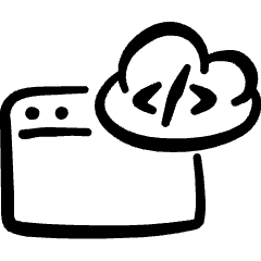 App Window Source Code Icon from Freehand Set