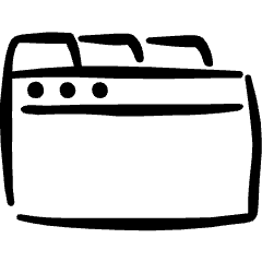 App Window Tab Icon from Freehand Set