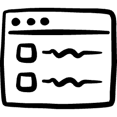 App Window Text Icon from Freehand Set