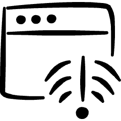 App Window Wireless Problem Icon from Freehand Set