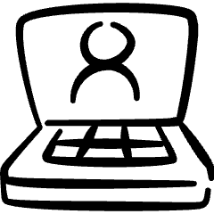 Apps Laptop User Icon from Freehand Set