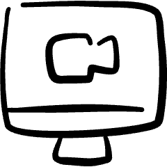 Apps Monitor Camera Icon from Freehand Set