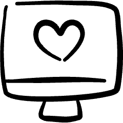Apps Monitor Favorite Heart Icon from Freehand Set