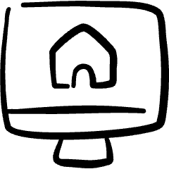 Apps Monitor Home Icon from Freehand Set