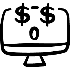 Apps Monitor Money Smiley Icon from Freehand Set