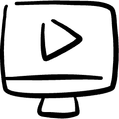 Apps Monitor Play Icon from Freehand Set