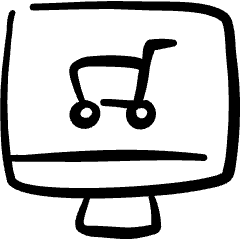 Apps Monitor Shopping Cart Icon from Freehand Set