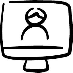 Apps Monitor User Icon from Freehand Set