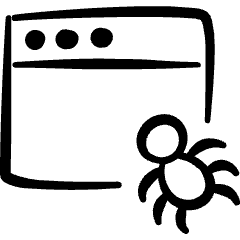 Bug Browser Icon from Freehand Set