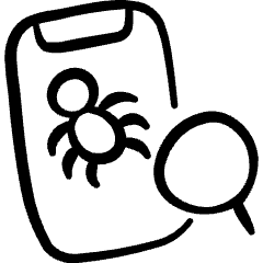 Bug Phone Icon from Freehand Set