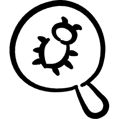 Computer Bug Search Icon from Freehand Set