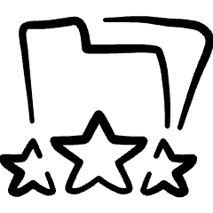 Security Folder Rate Stars Icon from Freehand Set