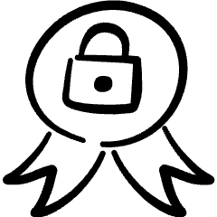 Security Lock Certified Icon from Freehand Set