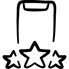 Security Phone Rate Stars Icon from Freehand Set