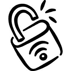 Security Remote Unlock Icon from Freehand Set