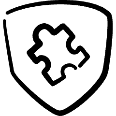 Security Shield Plugin Icon from Freehand Set