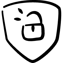 Security Shield Unlock Icon from Freehand Set