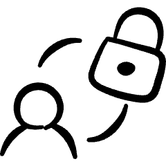Security User Lock Icon from Freehand Set