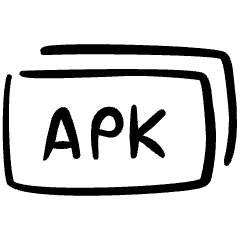 Coding File Apk Tag Icon from Freehand Set