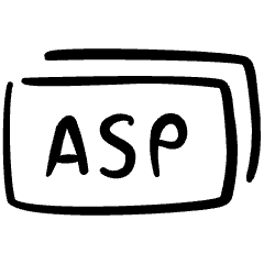 Coding File Asp Tag Icon from Freehand Set