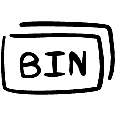 Coding File Bin Tag Icon from Freehand Set