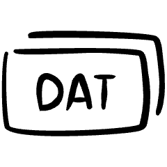 Coding File Dat Tag Icon from Freehand Set