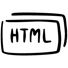 Coding File Html Tag Icon from Freehand Set